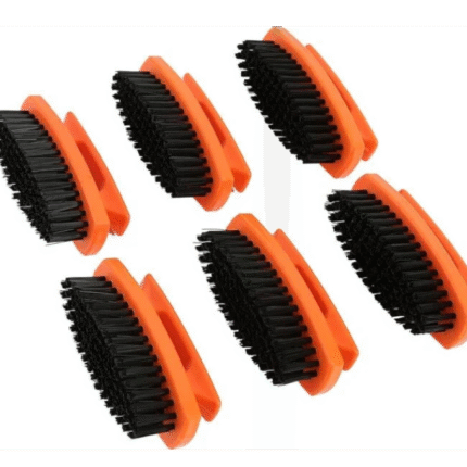 GreatNeck 19025 Nail Brush, 6 Pack Nail and Hand Scrub Brush Set, Stiff Bristles, Comfortable Scrubber Grip