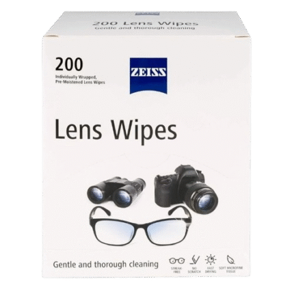 ZEISS Pre-Moistened Lens Cleaning Wipes, 200 Count
